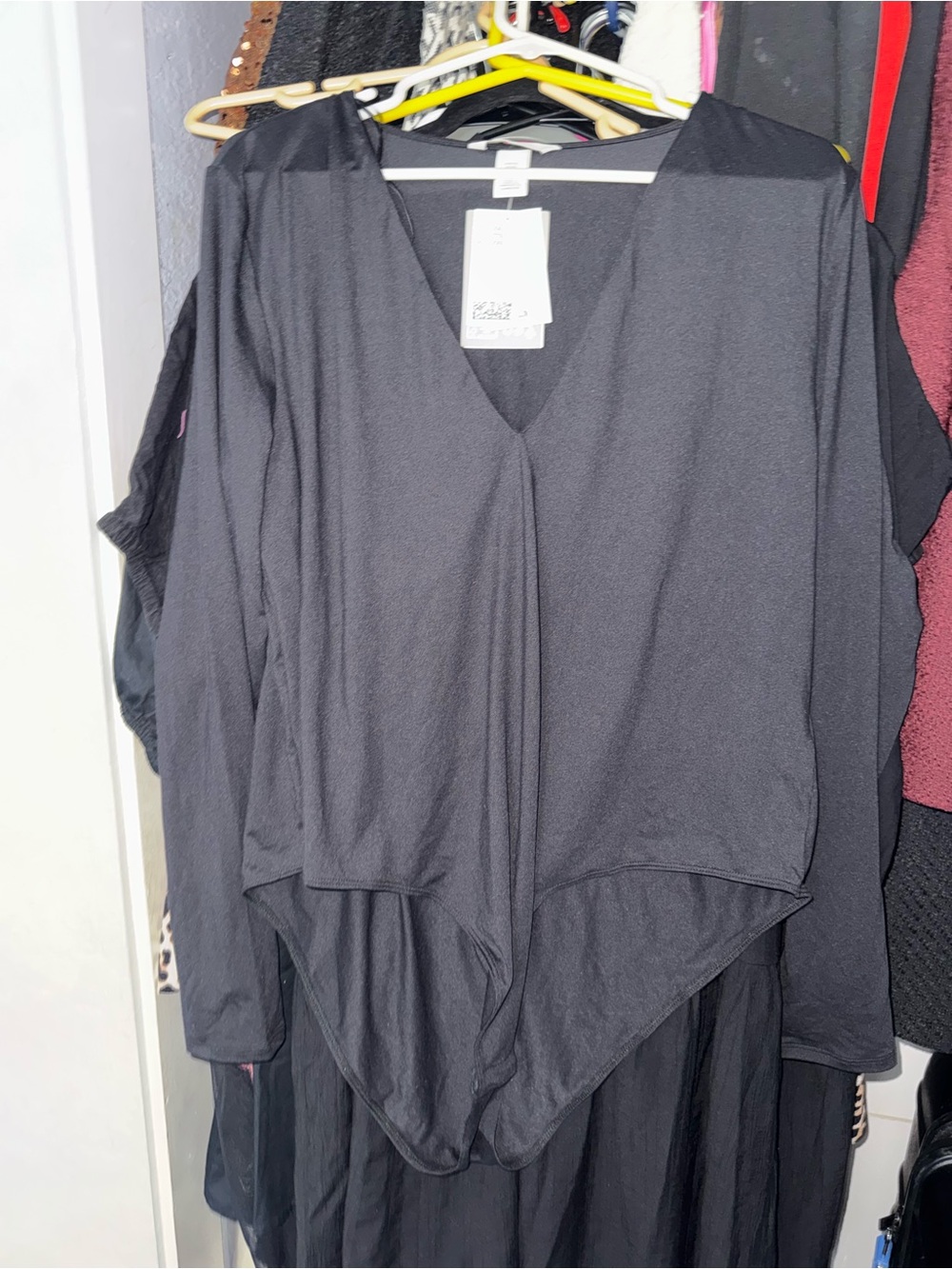 NWT Bodysuit H&M Black V-Neck